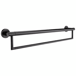 24" Venetian Bronze Decor Assist Contemporary Towel Bar with Assist Bar