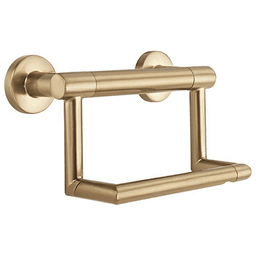 Contemporary Tissue Holder with Assist Bar in Champagne Bronze by Liberty Hardware