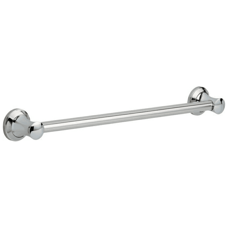 Transitional oval-shaped grab bar with mounting hardware and template included