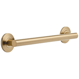 18" Champagne Bronze Decorative Grab Bar by Liberty Hardware - Front View with Mounting Hardware