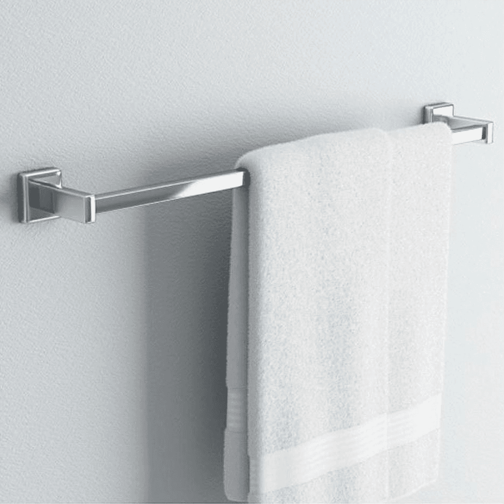 Sleek and Minimalist Century Towel Bar - Bright Stainless Steel Finish - Liberty Hardware