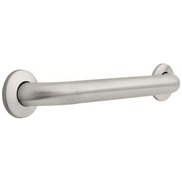 Centurion Stainless Steel Grab Bar, 16" x 1-1/2" Concealed Screw, Supports up to 500 lbs