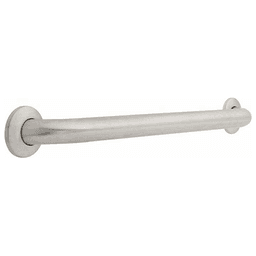 Centurion 24" x 1-1/2" Concealed Screw Grab Bar in Stainless Steel finish for bathroom safety and stability