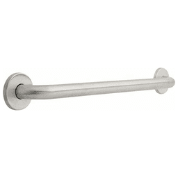 Liberty Hardware Centurion 24" x 1-1/4" Concealed Screw Grab Bar in White - Smooth Surface for a Clean Look
