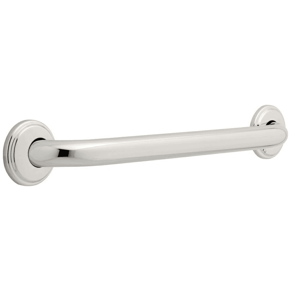 Centurion 18" x 1-1/4" Concealed Mount Grab Bar with Decorative Flange in Bright Stainless Steel by Liberty Hardware (Avante)