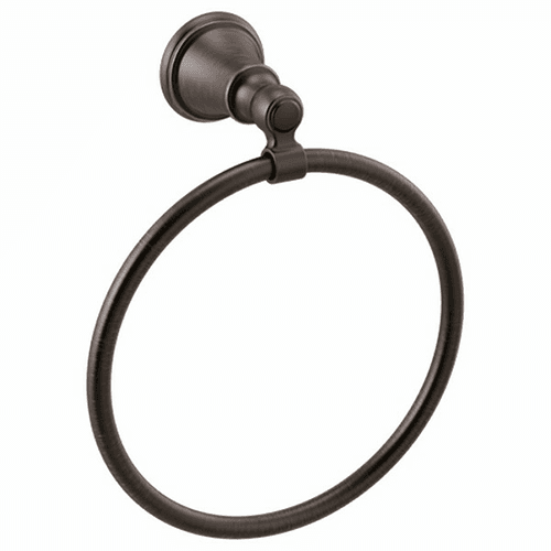 Refined style Woodhurst Towel Ring with button-cap detailing