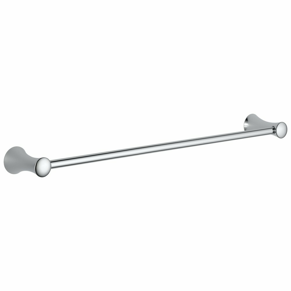 Chrome finish Lahara towel bar complements your bath decor