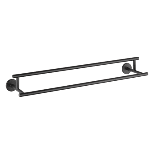 24" Double Towel Bar in Matte Black from Liberty Hardware