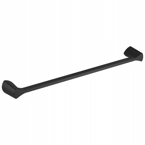 Zura 24" Single Towel Bar in Matte Black finish, part of the Liberty Hardware Avante collection.