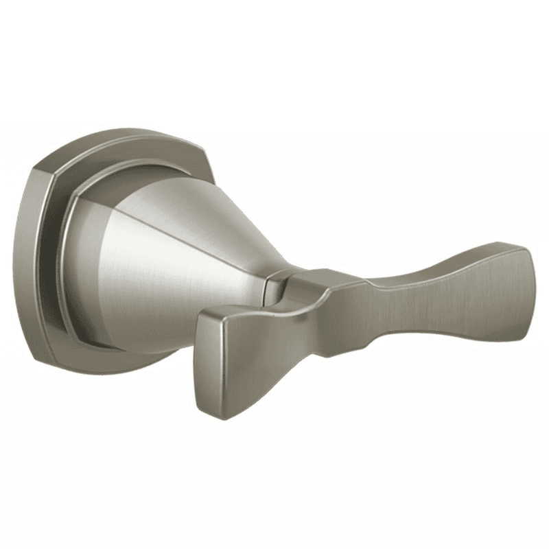 Stainless Steel Double Robe Hook for Wood, Tile, or Masonry Walls with Mounting Hardware