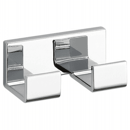 Vero Double Robe Hook in Stainless Steel finish by Liberty Hardware (Avante)