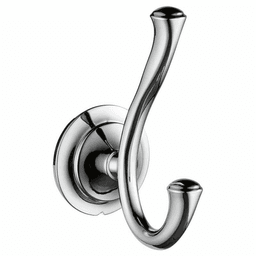 Linden Double Robe Hook in Champagne Bronze finish for complete bath look from Liberty Hardware