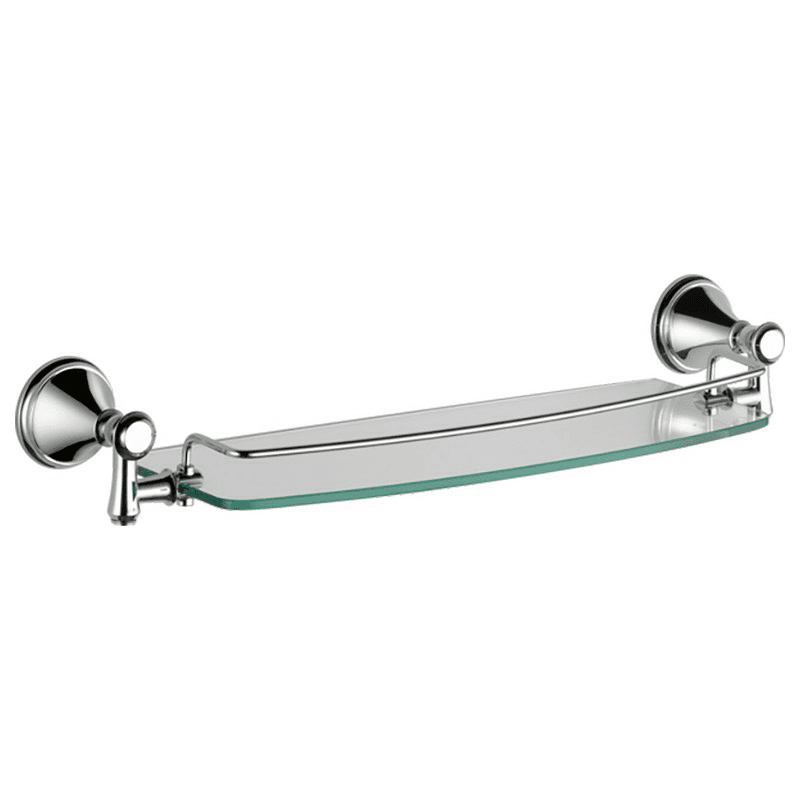 Delta's Cassidy Bath Collection Glass Shelf with Removable Bar in Stainless Steel Finish