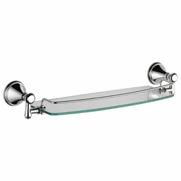 Delta's Cassidy Bath Collection Glass Shelf with Removable Bar in Stainless Steel Finish