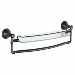 Cassidy 18" Glass Shelf - Venetian Bronze finish - Liberty Hardware Avante