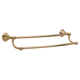24" Cassidy Double Towel Bar, Champagne Bronze Main - Image