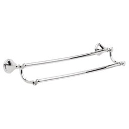 24" Cassidy Double Towel Bar, Polished Chrome Main - Image