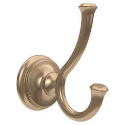 4-21/32" Cassidy Double Towel Hook, Champagne Bronze Main - Image