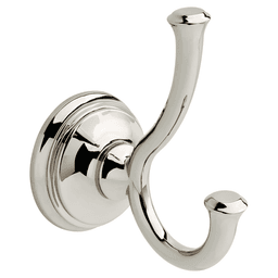 4-21/32" Cassidy Double Towel Hook, Polished Nickel Main - Image