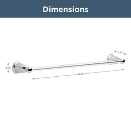 24" Kinla Towel Bar, Satin Nickel Alt 1 - Image