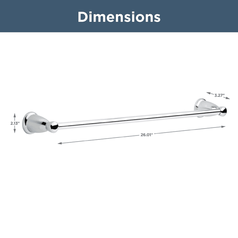24" Kinla Towel Bar, Polished Chrome Alt 1 - Image