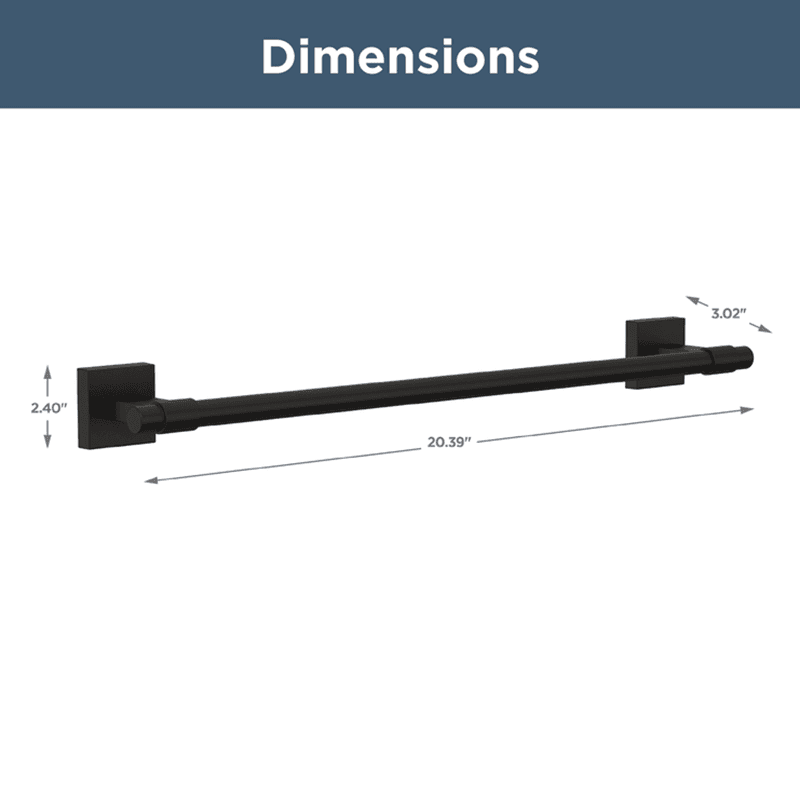 18" Maxted Towel Bar, Polished Chrome Alt 1 - Image