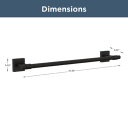 18" Maxted Towel Bar, Polished Chrome Alt 1 - Image