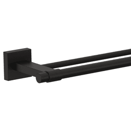25" Maxted Double Towel Bar, Matte Black Main - Image