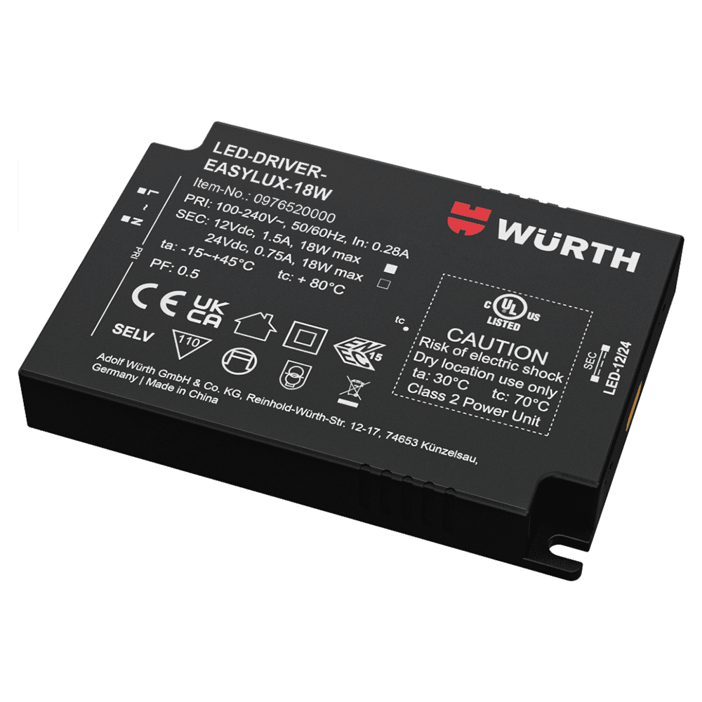 24V 18W Driver with Power Cord Main - Image