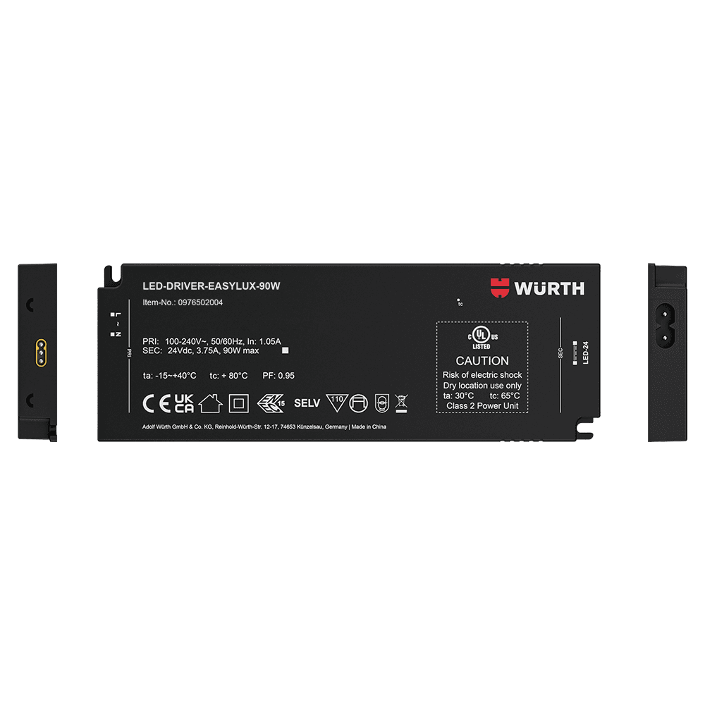 24V 90W Driver with Power Cord Alt 1 - Image