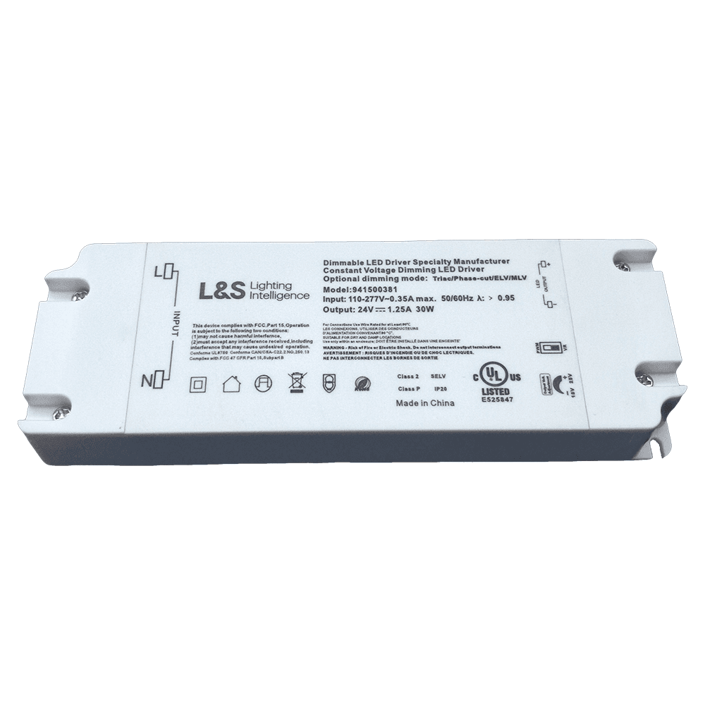 24V 30W Hardwire Dimmable Driver with 8-Port Main - Image