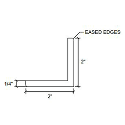 2" x 96" Outside Corner L Shower Trim, Luna Alt 1 - Image
