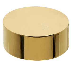 Lavi Industries 2-1/8" Flush End Cap in Polished Brass Finish for Rail Ends