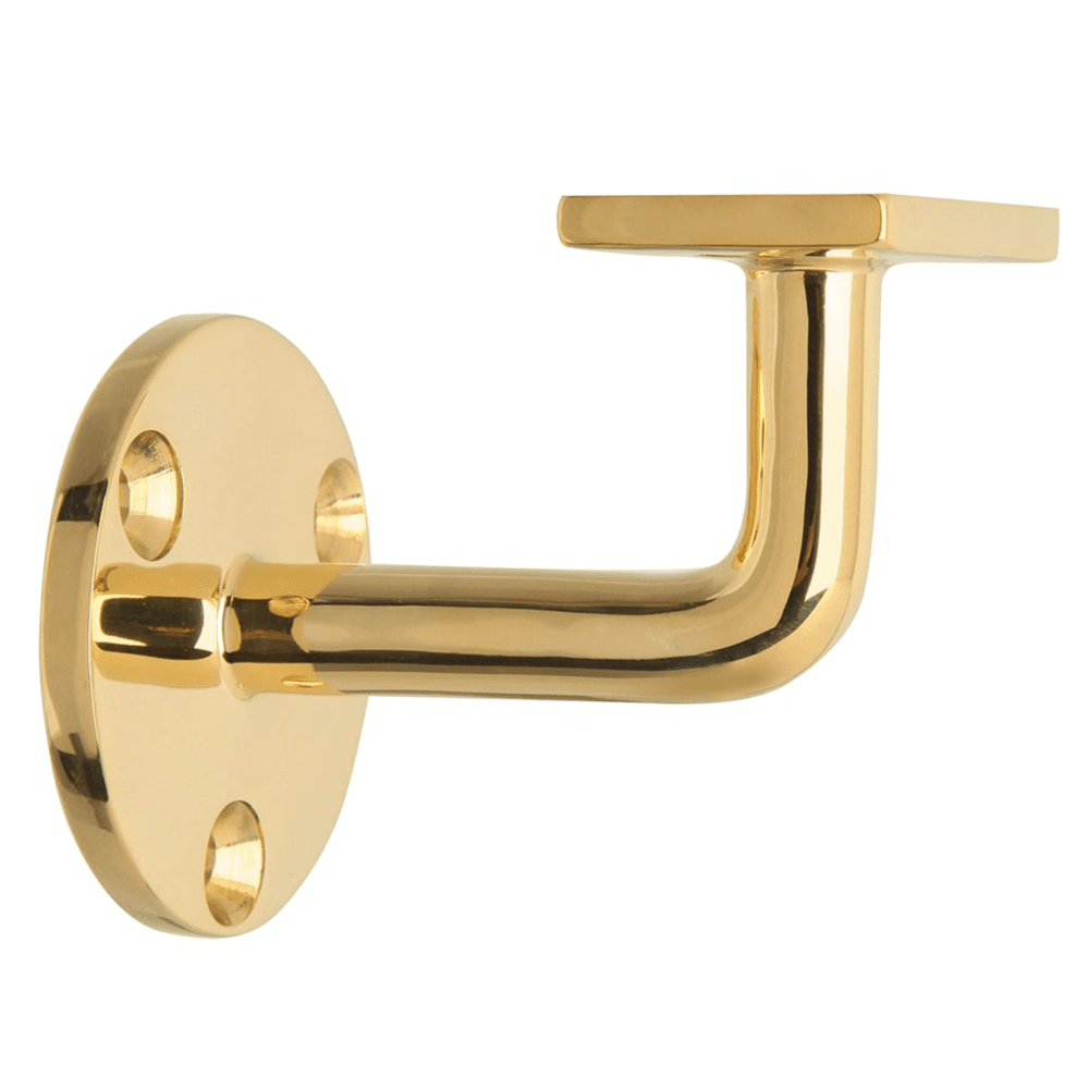 Polished Brass Handrail Bracket for Rail Systems and Fixtures