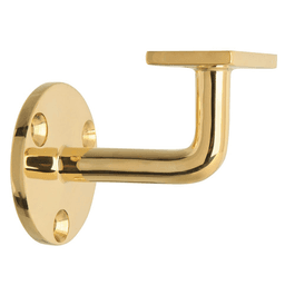 Polished Brass Handrail Bracket for Rail Systems and Fixtures