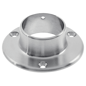 4" Wall Flange in Satin Stainless Steel for Rail Systems and Hospitality Fixtures by Lavi Industries