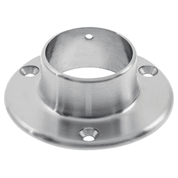 4" Wall Flange in Satin Stainless Steel for Rail Systems and Hospitality Fixtures by Lavi Industries