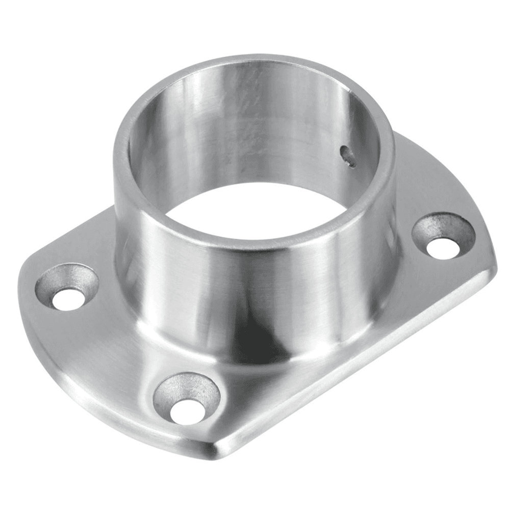 Satin Stainless Steel Cut Wall Flange for Railing Projects by Lavi Industries
