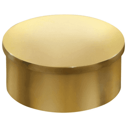 Decorative rail end cap in polished brass, 2 inches by Lavi Industries