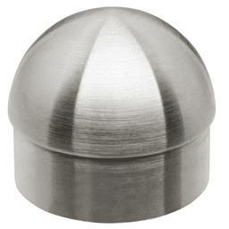 2" Diameter Rail Stainless Steel End Cap with Solid Brass Fittings and Hardware