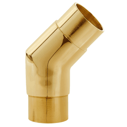 Lavi Industries 2" 135&#730; angle elbow fitting in polished brass