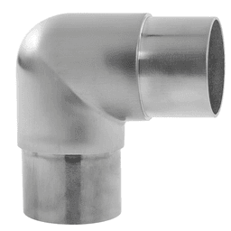 Satin Stainless Steel 90&#730; Elbow Fitting for Flush Hand Rail