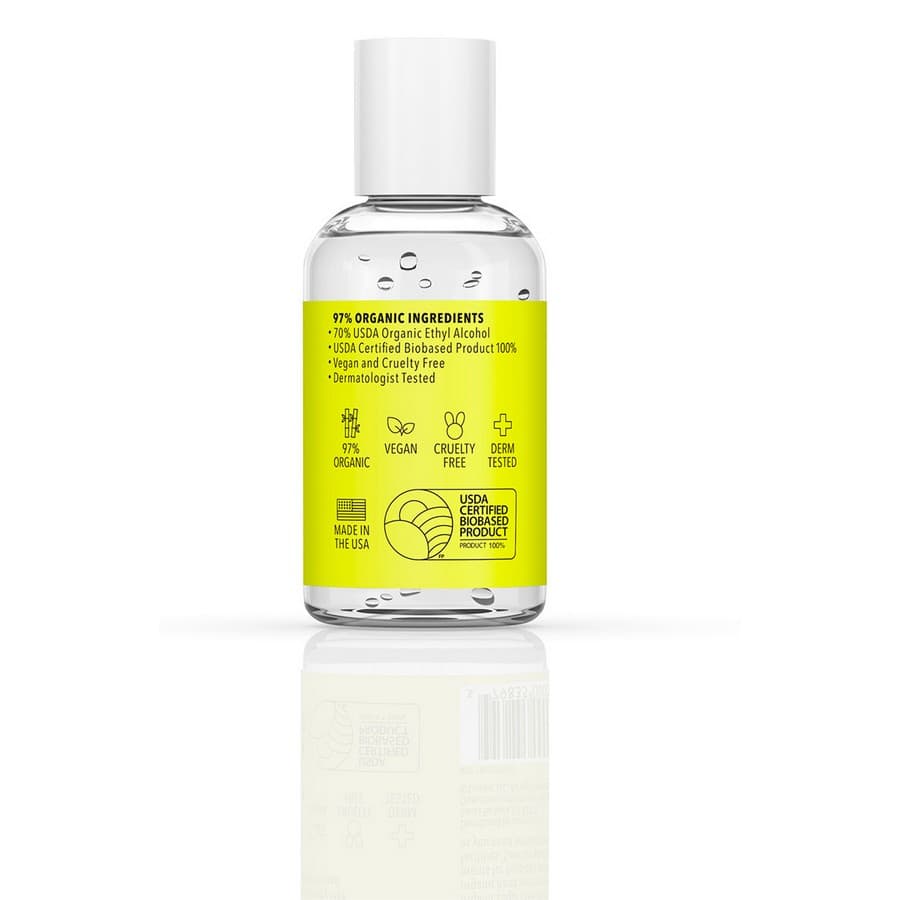Lemyn Medium Grade Hand Sanitizer Gel 2oz-Pack of 3 Back of bottle