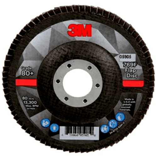 4-1/2" 80+ Grit No Holes 769F Flap Sanding Disc, Ceramic on Polyester - Main Image