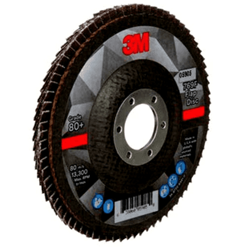 4-1/2" 80+ Grit No Holes 769F Flap Sanding Disc, Ceramic on Polyester - Alt Image 1