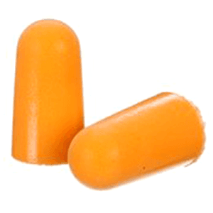 3M Foam Earplugs 1100, Orange 200/Box