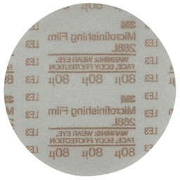 5" 268L 80 Grit No Holes Microfinishing Film Disc, Aluminum Oxide on Polyester Film - Main Image