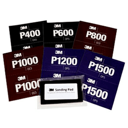 6.8" x 5.5" 1000 Grit Aluminum Oxide Hookit Flexible Abrasive Sheet (25/Box) - Alt Image 2