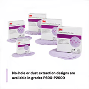 6" Hookit P1500 Grit No Holes 260L Finishing Film Disc, Aluminum Oxide on Polyester Film (50 Per Carton) Alt 1 - Image