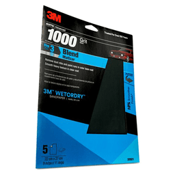 9" x 11" 1000 Grit Aluminum Oxide Abrasive Sheet (5/Pack) - Main Image